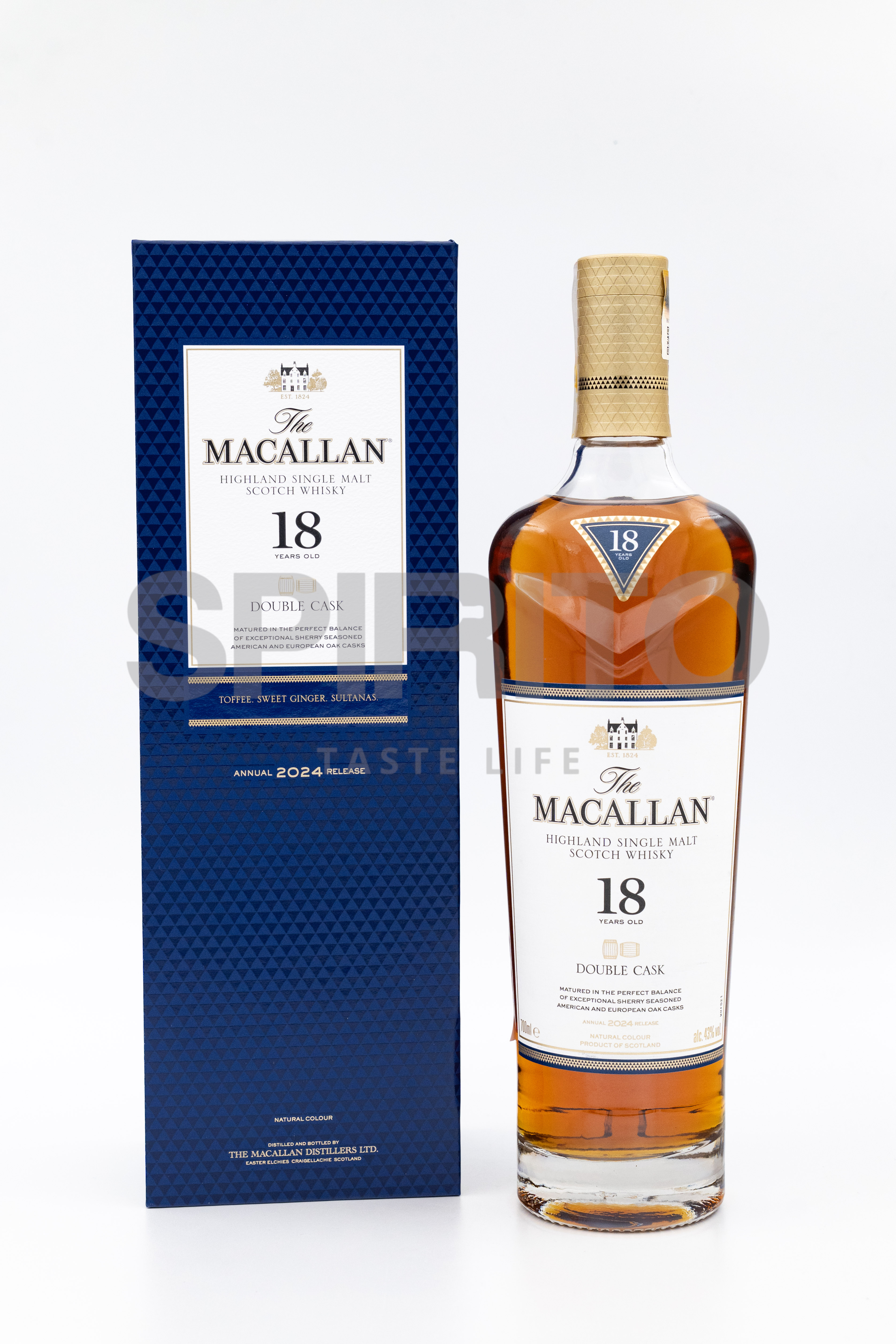 THE MACALLAN 18 YO DOUBLE CASK 43% ALC 700 ML