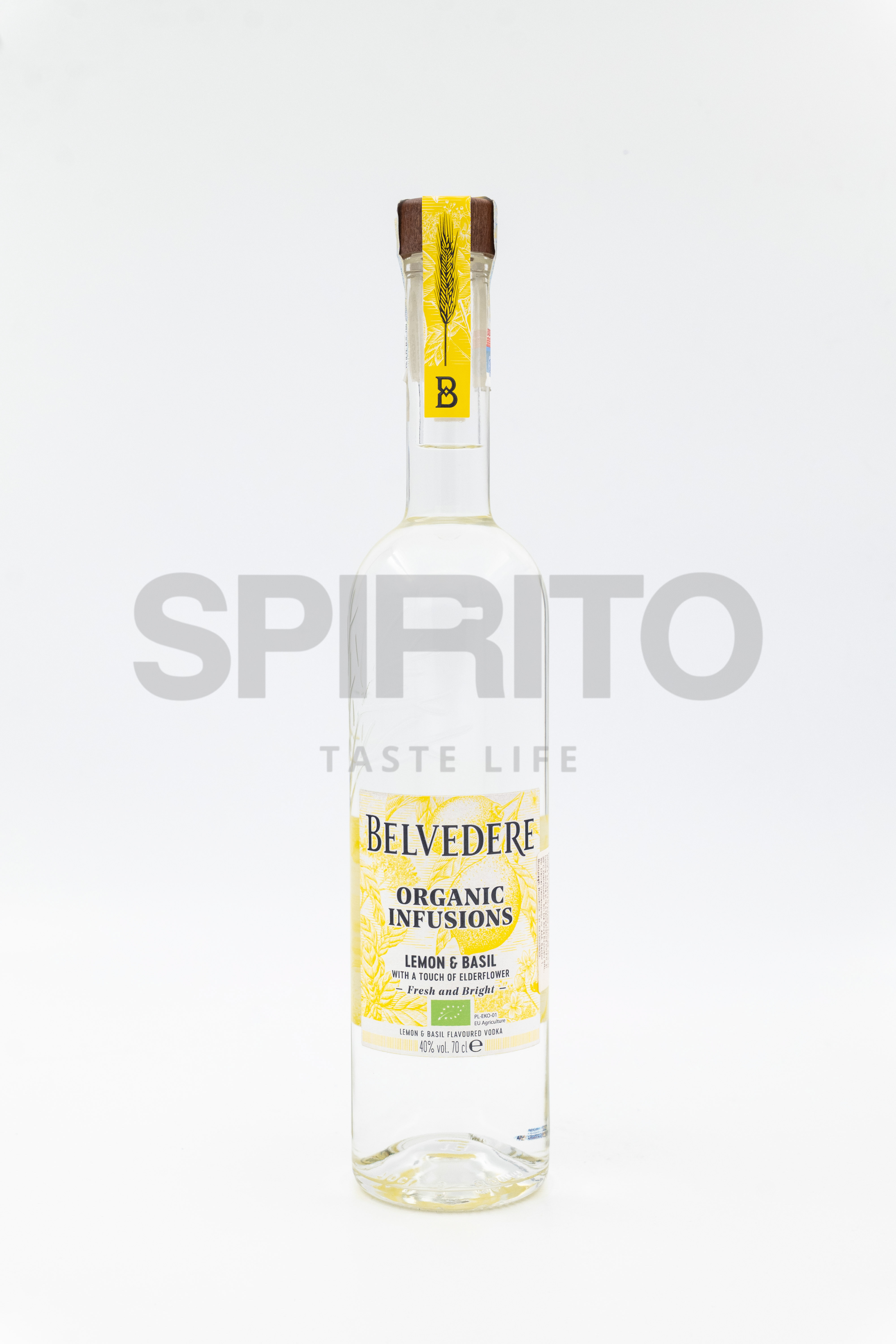 BELVEDERE ORGANIC INFUSIONS LEMON & BASIL 40% ALC 700 ML